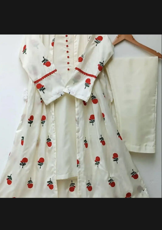 3pc Stylish Silk Embroidered